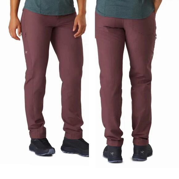 NWT ARC’TERYX Creston AR Pant Womens Burgandy Size 0 - Picture 1 of 9